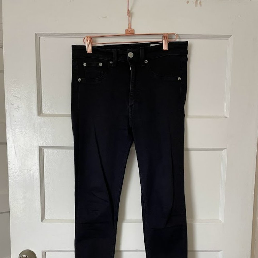 rag & bone Black High Rise Ankle Skinny Jean